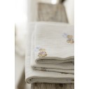 Otulacz muślinowy z bawełny organicznej 100x100 - teddy