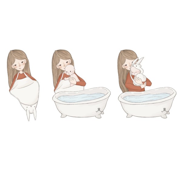 Bambusowy ręcznik light beige - puppy - MY MEMI