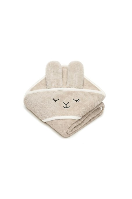 Bambusowy ręcznik light beige - sleeping alpaca - MY MEMI