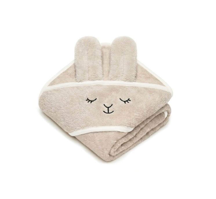 Bambusowy ręcznik light beige - sleeping alpaca - MY MEMI