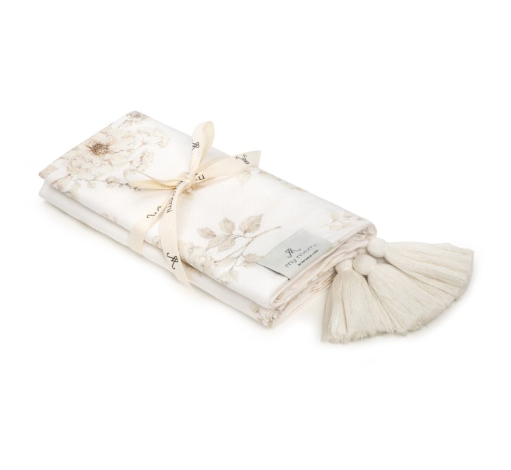 Bambusowy otulacz 100x120 - boho flowers