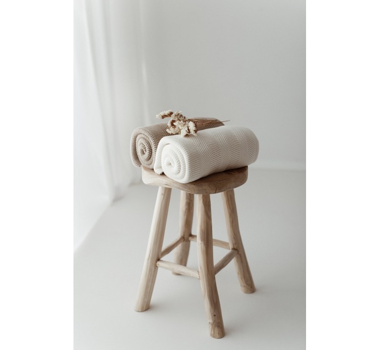 Bambusowy kocyk cream 80x100 – fir