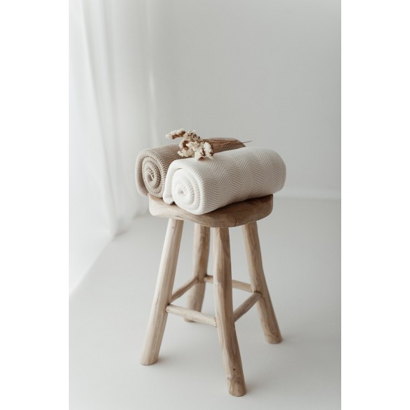 Bambusowy kocyk cream 80x100 – fir