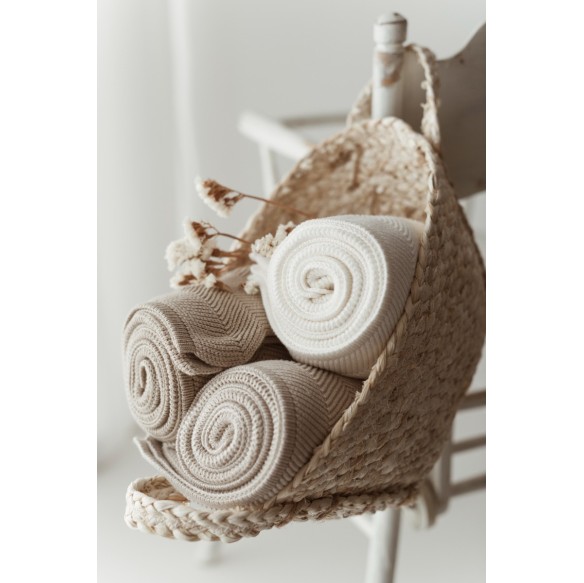 Bambusowy kocyk cream 80x100 – fir