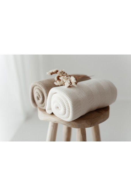 Bambusowy kocyk light beige 80x100 – fir 2