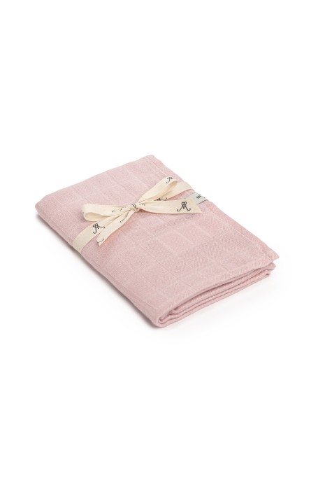 Bambusowa pieluszka muślinowa 65x65 powder pink