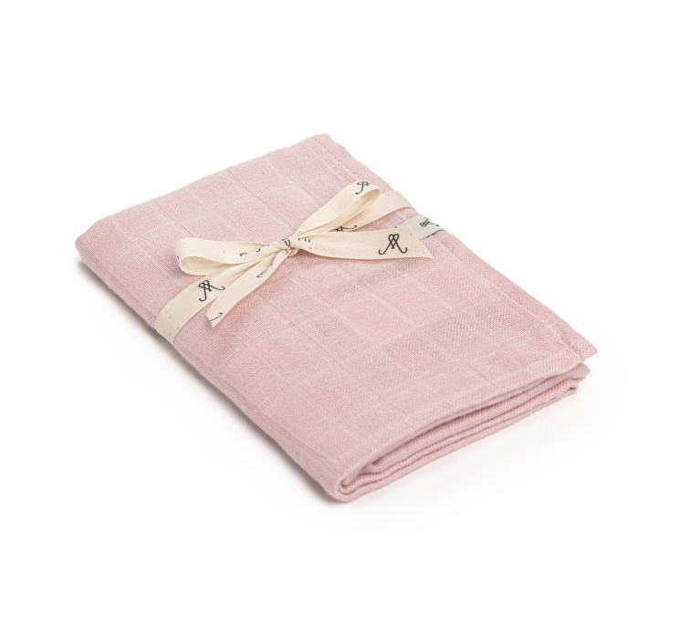 Bambusowa pieluszka muślinowa 65x65 powder pink