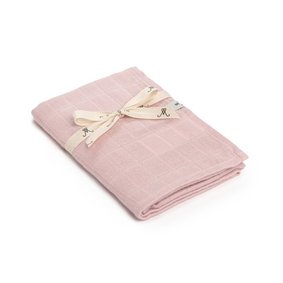 Bambusowa pieluszka muślinowa 65x65 powder pink