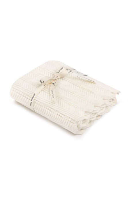 Bambus Babydecke Cream (Creme) 80x100 - Feather MY MEMI 2