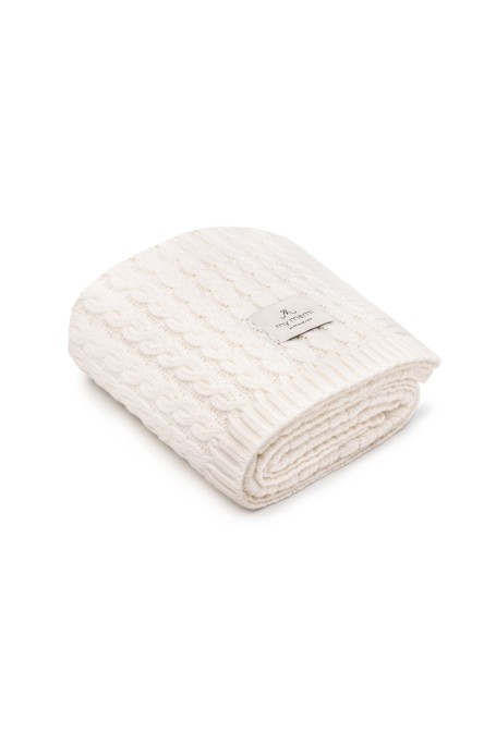 Ciepły kocyk ze 100% wełny merino cream - premium collection 2