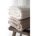 Ciepły kocyk ze 100% wełny merino cream - premium collection