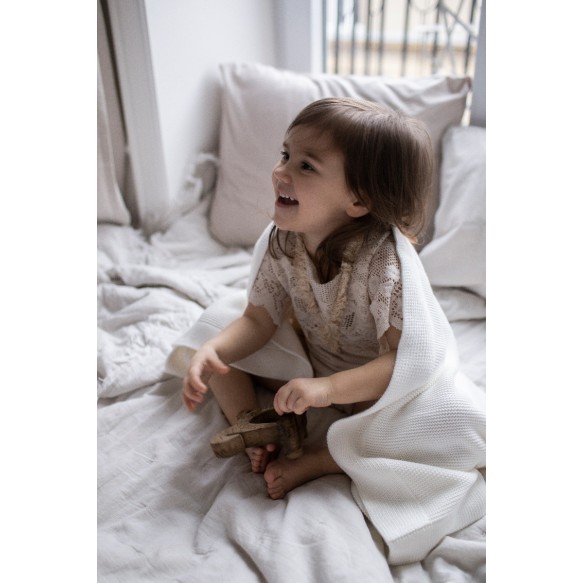 Bambusowy kocyk cream 80x100 - classic