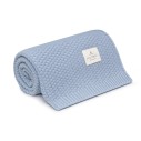 Kocyk ze 100% wełny merino baby blue - premium collection