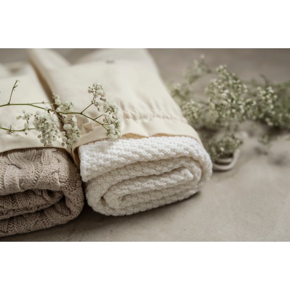 Kocyk ze 100% wełny merino grey - premium collection