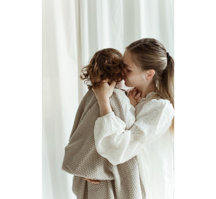 Kocyk ze 100% wełny merino grey - premium collection