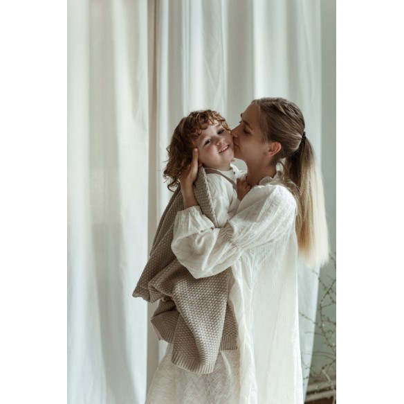 Kocyk ze 100% wełny merino grey - premium collection