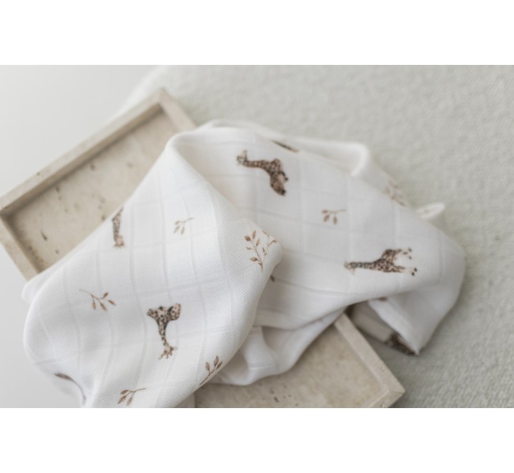 Bambusowy duży ręcznik- giraffes