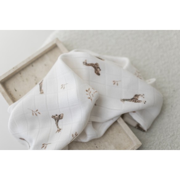 Bambusowy duży ręcznik- giraffes