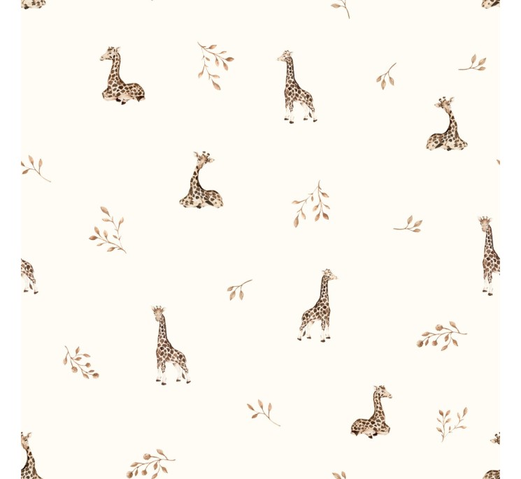 Bambusowe prześcieradło do gondoli - giraffes