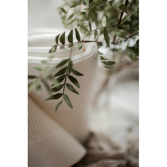 Bambusowy kocyk cream 80x100 - classic