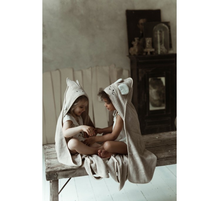 Bambusowy ręcznik beige - rabbit