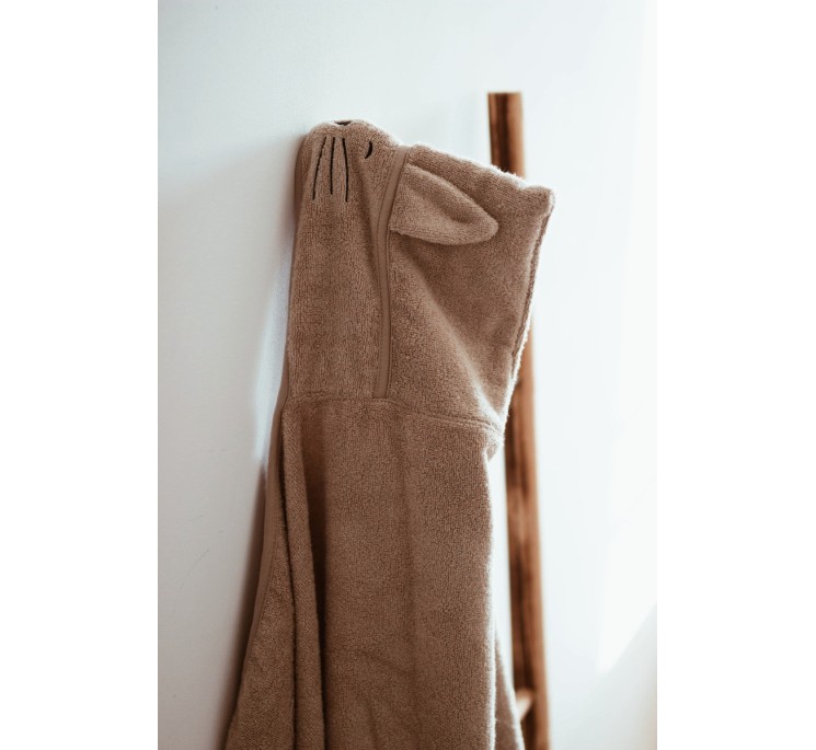 Bambusowy duży ręcznik beige - cat