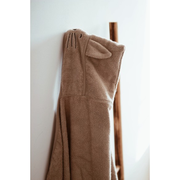Bambusowy duży ręcznik beige - cat