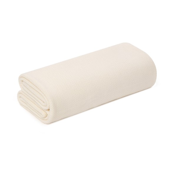 Bambusowy otulacz / lekki kocyk z jonami srebra 100x100 cream