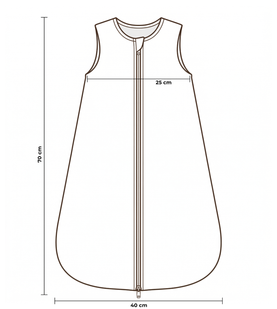 Śpiworek z organicznego muślinu 0 - 5 mies. 1.0 TOG - little sheeps
