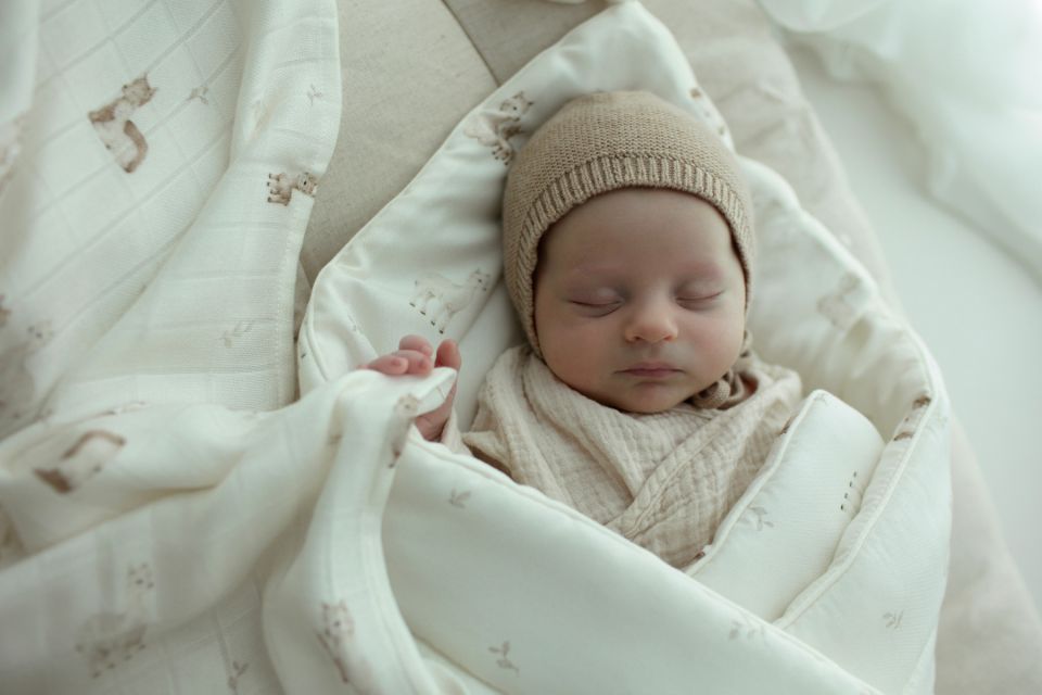 Bambusowa pieluszka muślinowa 65x65 - alpacas OUTLET