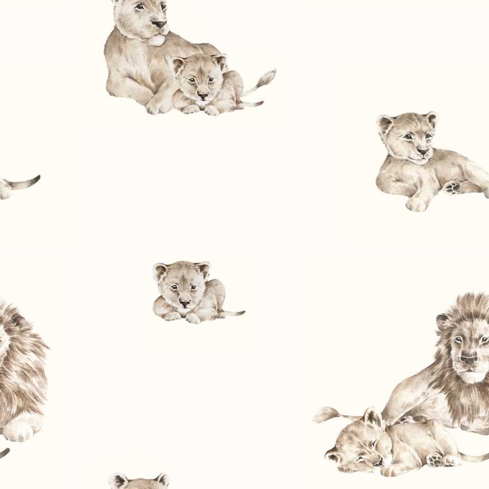 Bambusowe prześcieradło do gondoli - lions