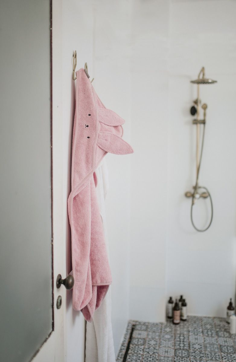 Bambusowy ręcznik powder pink (jasny róż) - rabbit MY MEMI OUTLET