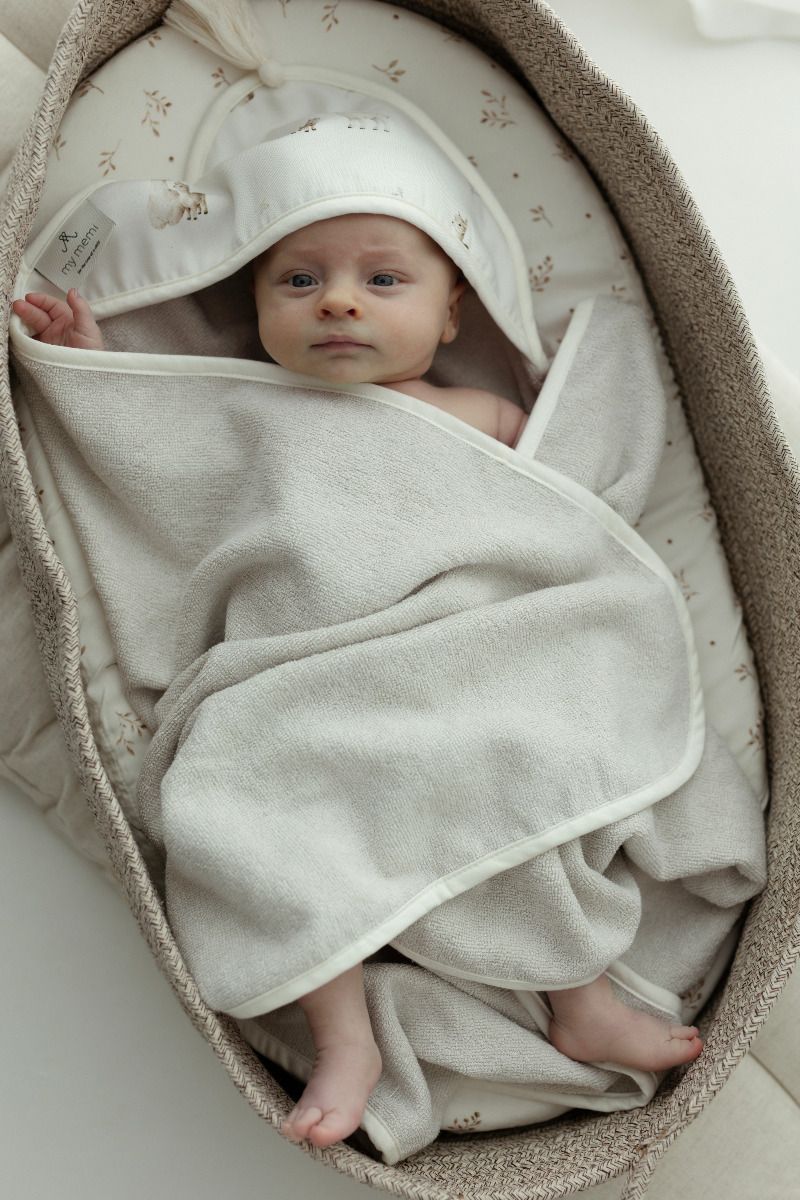 Bambusowy duży ręcznik - alpacas