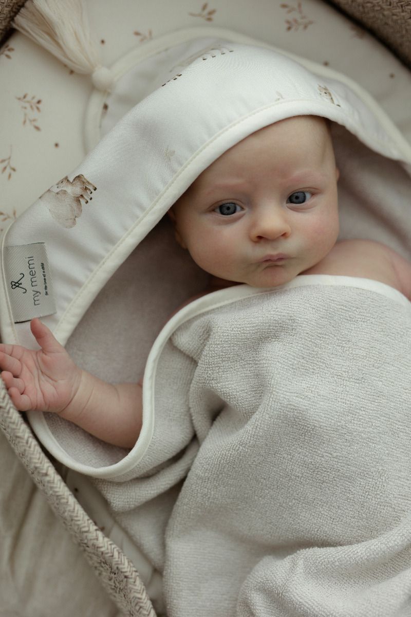 Bambusowy duży ręcznik - alpacas