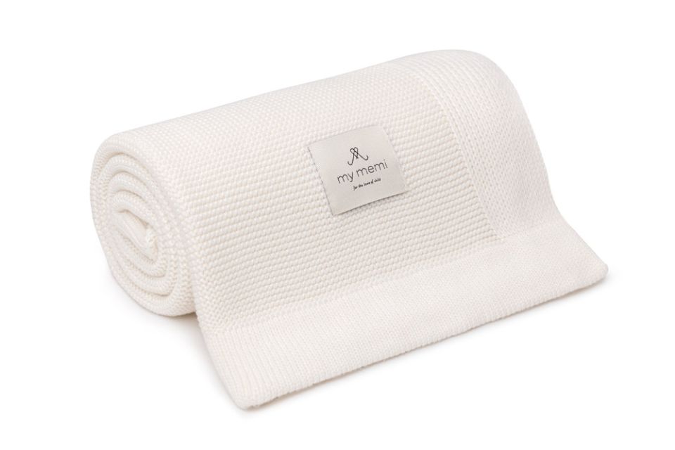 Bambusowy kocyk cream (śmietankowy) 80x100 - classic MY MEMI OUTLET