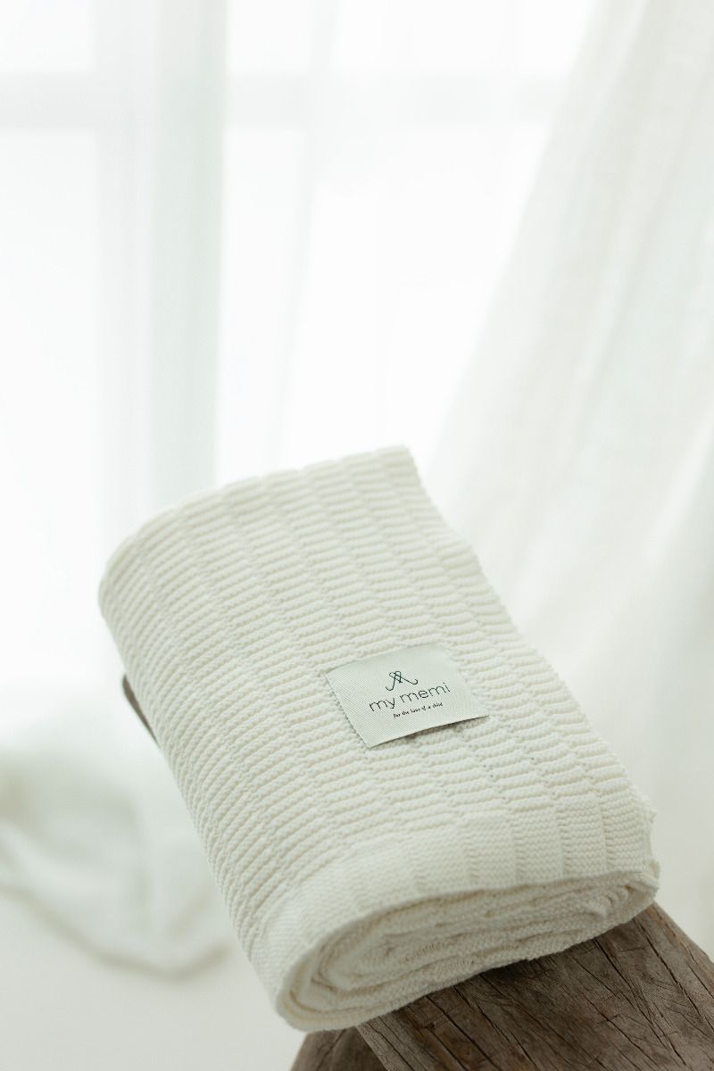 Bambusowy kocyk cream 80x100 - Vini