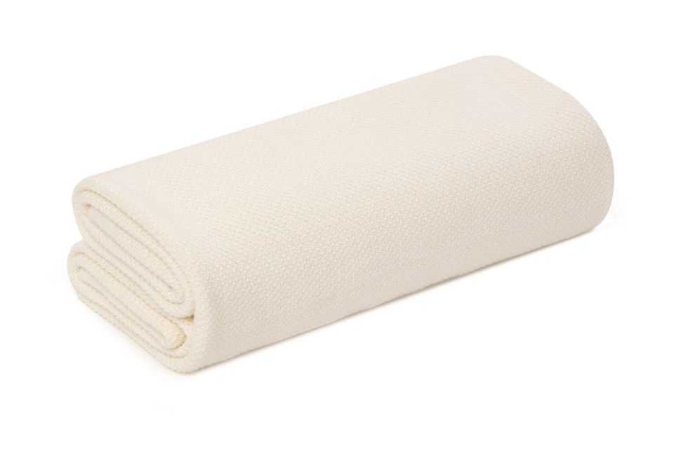 Bambusowy otulacz / lekki kocyk z jonami srebra 100x100 cream (śmietankowy) MY MEMI OUTLET