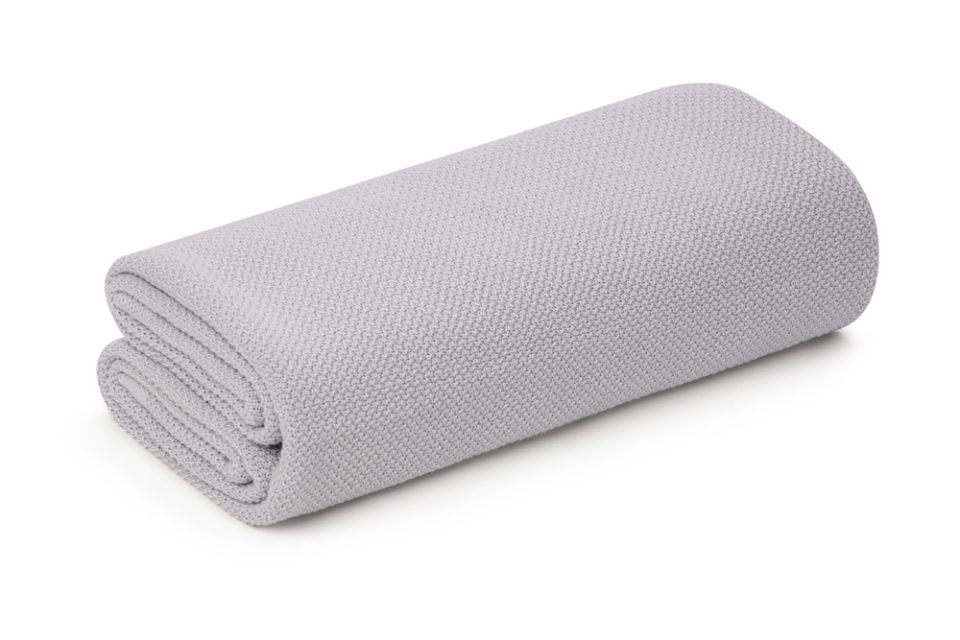 Bambusowy otulacz / lekki kocyk z jonami srebra 100x100 light grey (jasny szary) MY MEMI OUTLET