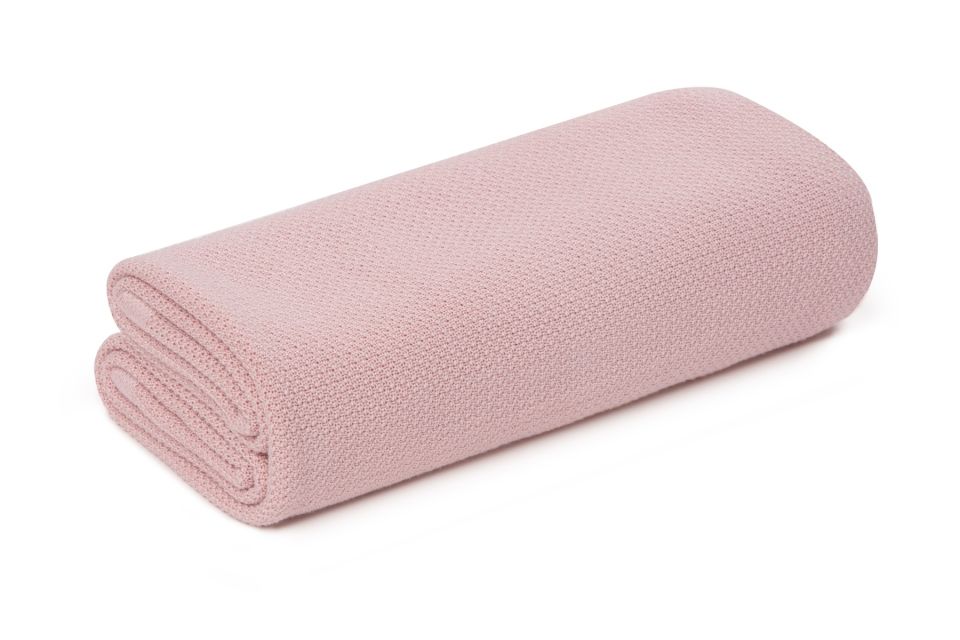 Bambusowy otulacz / lekki kocyk z jonami srebra 100x100 powder pink (jasny róz) MY MEMI OUTLET