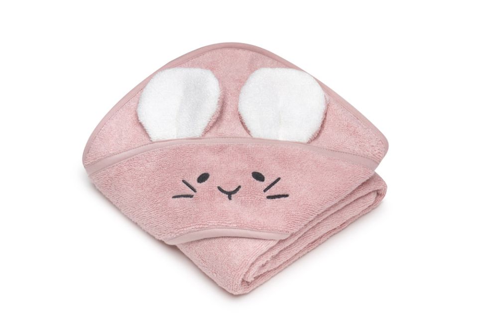 Bambusowy ręcznik powder pink (jasny róż) - mouse MY MEMI OUTLET