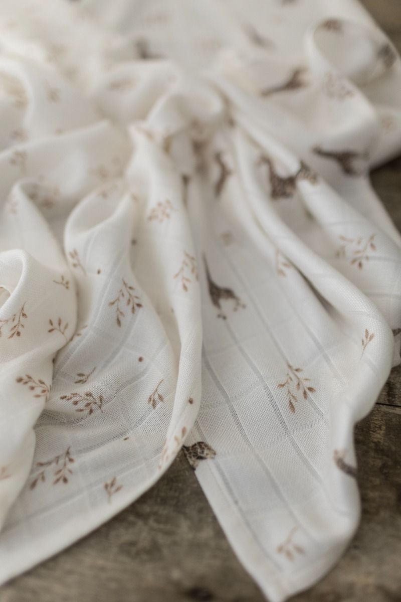 Bambusowy duży ręcznik- giraffes OUTLET - MY MEMI