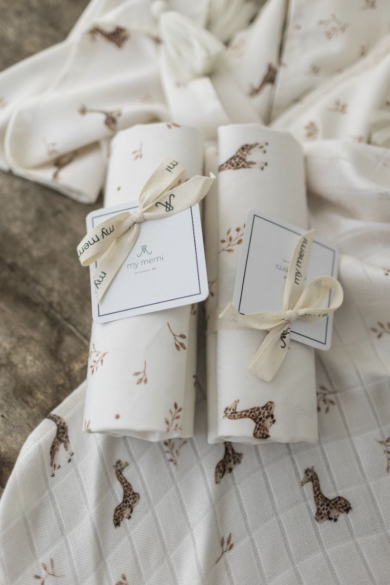 Bambusowy ręcznik- giraffes OUTLET - MY MEMI