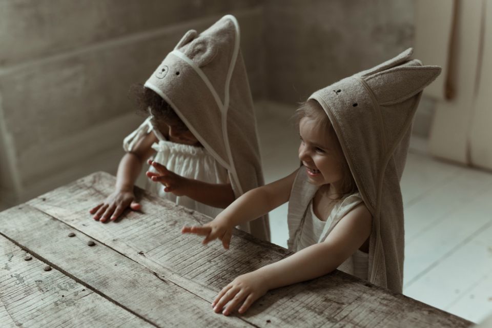 Bambusowy ręcznik beige (beżowy) - bear MY MEMI OUTLET
