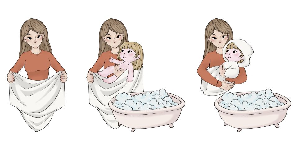 Bambusowy duży ręcznik- bells