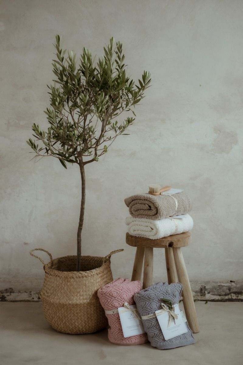 Kocyk ze 100% wełny merino cream (śmietankowy)  Pearl - premium collection - MY MEMI OUTLET