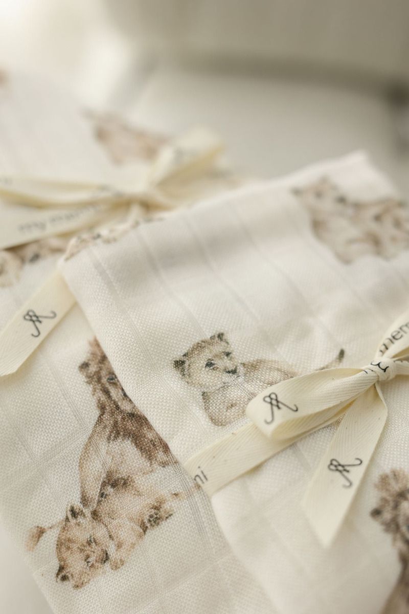 Bambusowa pieluszka muślinowa 65x65 - lions