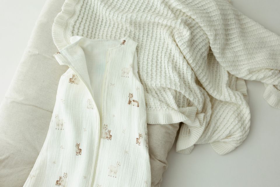 Pieluszka muślinowa z bawełny organicznej 60x65 - alpacas OUTLET