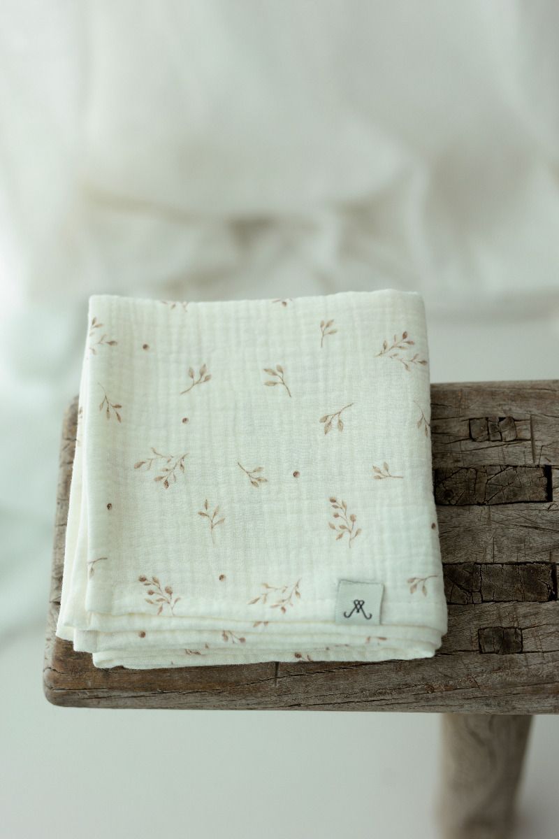 Pieluszka muślinowa z bawełny organicznej 60x65 - twigs OUTLET