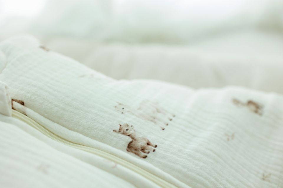 Śpiworek z organicznego muślinu 0 - 5 mies. 2.5 TOG - alpacas