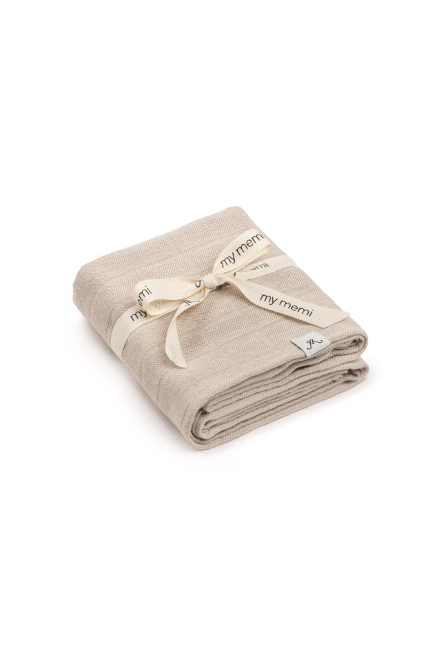 Bambusowa pieluszka muślinowa 65x65 beige OUTLET